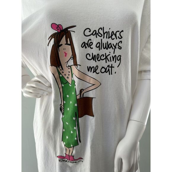 Emerson Street Cashiers Are Always Checking Me Out Nightshirt One Size Shirt - Picture 3 of 8
